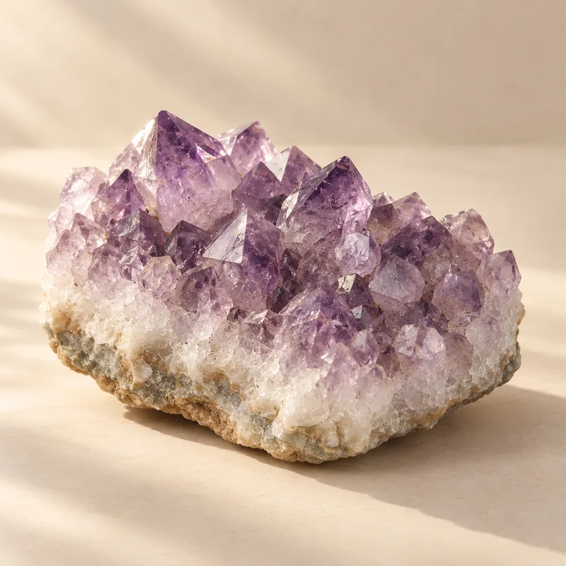 Illustrative amethyst crystal