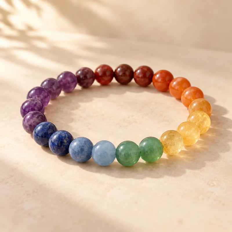 Illustrative seven chakra bracelet