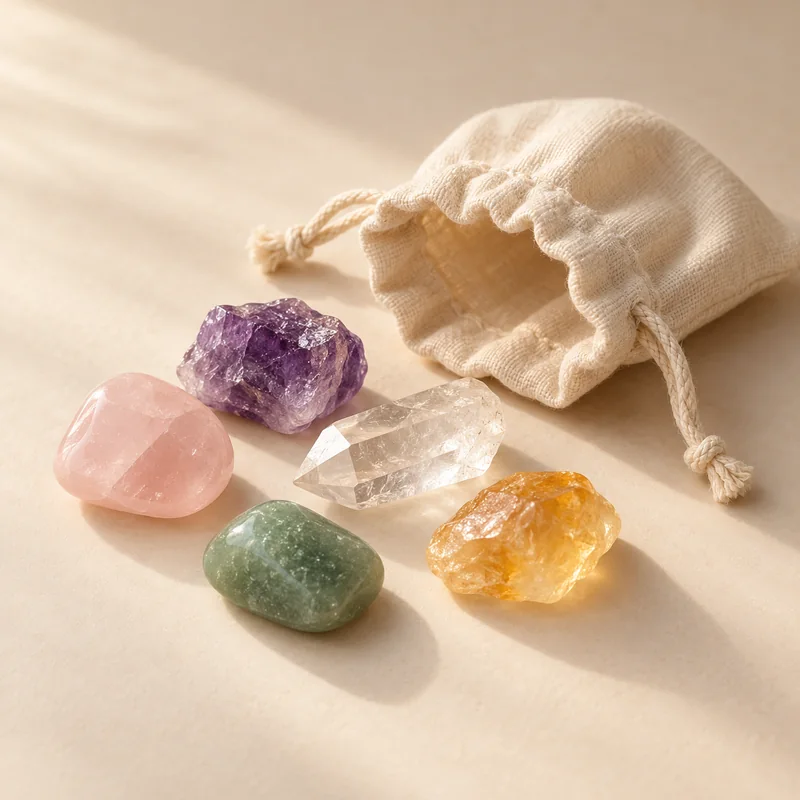 Illustrative crystal healing kit