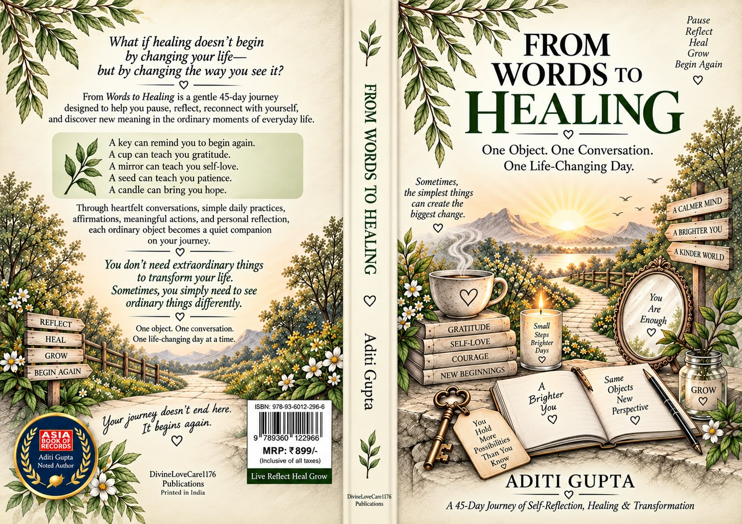 From Words to Healing upcoming book cover by Aditi Gupta