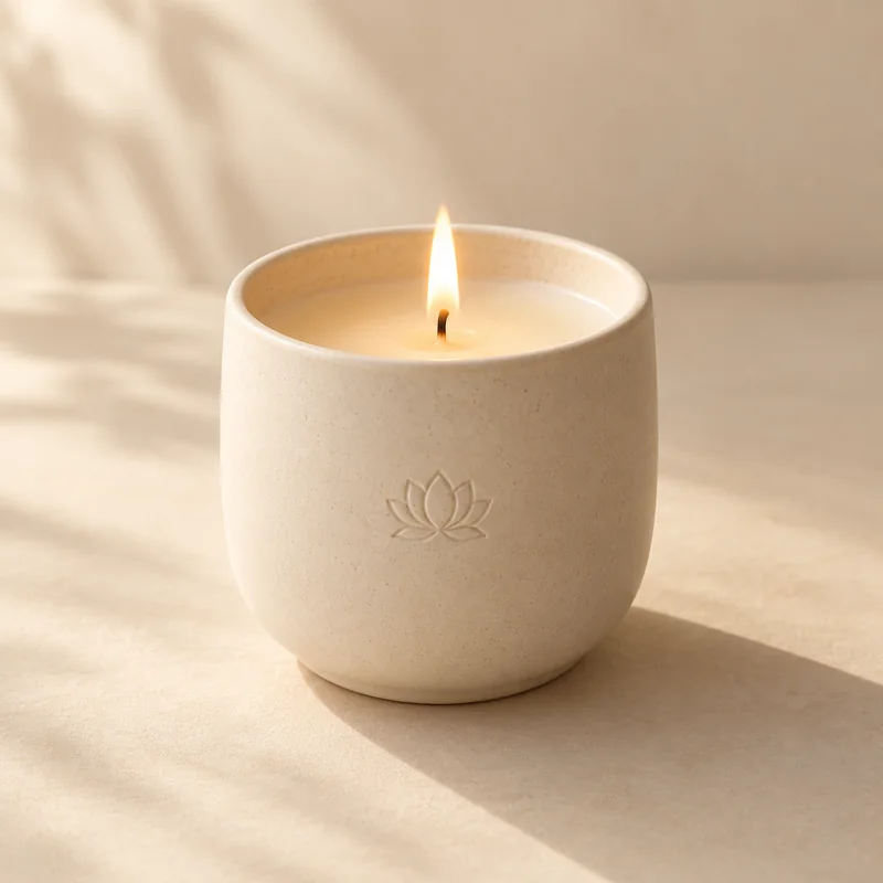 Illustrative reiki healing candle