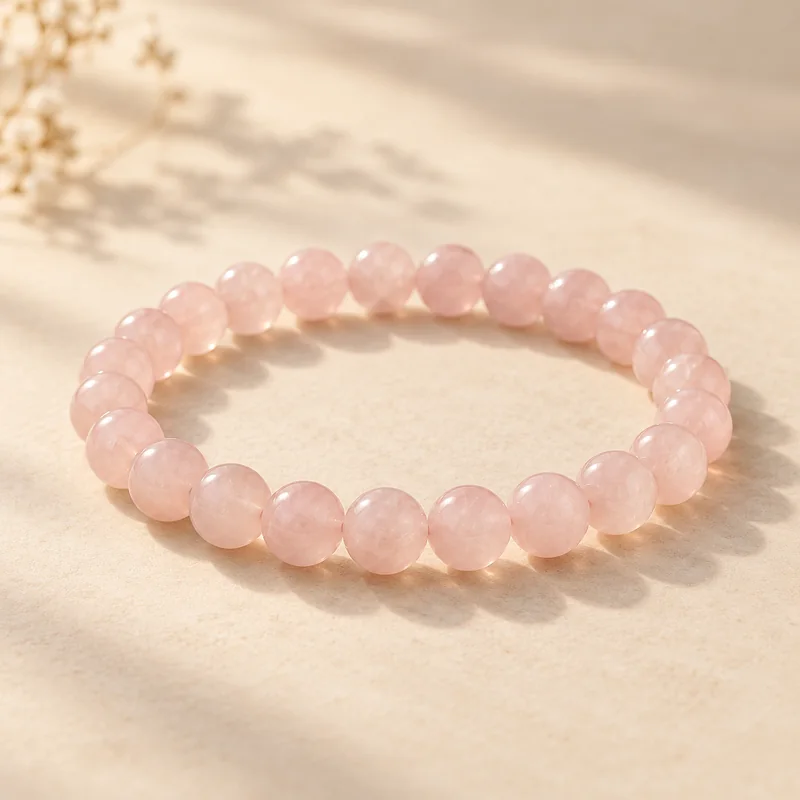 Illustrative rose quartz bracelet